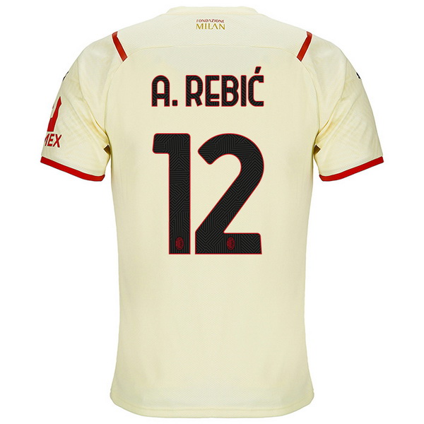 nuova maglietta ac milan 2021-2022 a. rebic 12 seconda